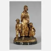 Joseph d'Asté, Mutter mit Kindern, Bronze