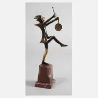 Roland Paris attr., Figur Harlekin, Bronze