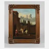 Karel Dujardin, Vor der Schänke, Öl auf Leinwand