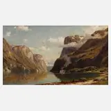 Henry Enfield, Fjordansicht, Öl auf Leinwand