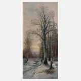 O. C. Lucan, Winterlandschaft, Öl auf Leinwand und Keilrahmen