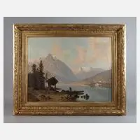 Wilhelm Theodor Nocken, Blick auf Zell am See, Öl auf Leinwand