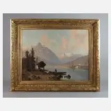 Wilhelm Theodor Nocken, Blick auf Zell am See, Öl auf Leinwand