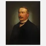Heinrich Paul, Herrenportrait, 1887, Öl auf Leinwand