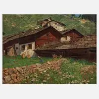 Carl Arp, Bergdorf in Tirol, 1906, Öl auf Leinwand
