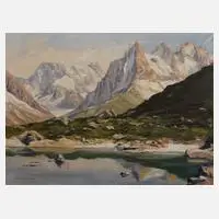 Albert Boulanger, Berglandschaft am Lac Blanc, Öl auf Leinwand