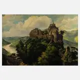 F. Büttner, Burgruine Aggstein, 1916, Öl auf Leinwand