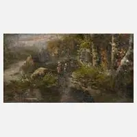Damarin, Frauen am Fluss, Öl auf Leinwand