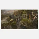 Damarin, Frauen am Fluss, Öl auf Leinwand