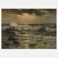 Gerhard Geidel, Blick auf das Meer, Öl auf Leinwand