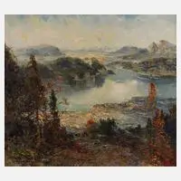 Ludwig Gschosmann, "Vierwaldstättersee", Öl auf Leinwand