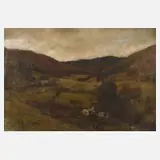 Carl Jutz der Jüngere, Herbstlandschaft, Öl auf Leinwand