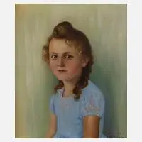 Mädchenportrait by Franz Kienmayer, Öl auf Schmincke-Malplatte, sold Feb 2023
