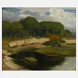 Alex Lizal, "Septemberabend", Öl auf Leinwand