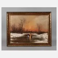 Gernot Rasenberger, Winterabend, Öl auf Leinwand