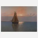 Alexander Reich-Staffelstein, Abendstimmung, Öl auf Leinwand
