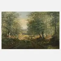 Otto Schwarz, Waldweg, 1937, Öl auf Leinwand
