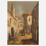 Friedrich Karl Thauer, Orientalische Szene, Öl auf Leinwand