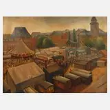 Otto Wachsmuth, Jahrmarkt, Öl auf Leinwand
