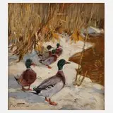 Karl Wagner, Stockenten im Winter