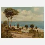 Otto Wild, Mediterrane Landschaft, Öl auf Leinwand