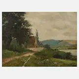 Peter Würth, Flusslandschaft, Öl auf Leinwand