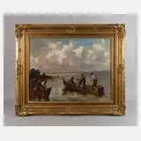Alfred Zimmermann, Chiemseefischer, Öl auf Leinwand