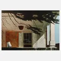 M. Giorgetti, Sommerliche Loggia, Öl auf Leinwand