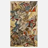 Abstrakte Komposition by Karl Heinz Krauskopf, 1984, Öl auf Leinwand und Keilrahmen, sold Feb 2023