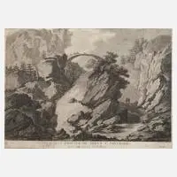 Claude Mathieu Fessard, Am St. Gotthardpass, Kupferstich