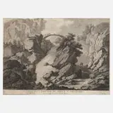 Claude Mathieu Fessard, Am St. Gotthardpass, Kupferstich
