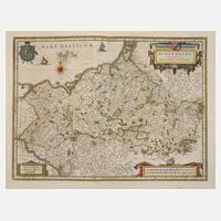 Johann Lauremberg, Karte Herzogtum Mecklenburg, Kupferstich