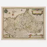 Johann Lauremberg, Karte Herzogtum Mecklenburg, Kupferstich