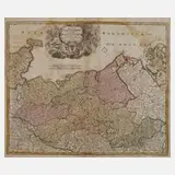Johann Baptist Homann, Karte Mecklenburg, Kupferstich