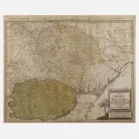 Karte Moldawien und Walachei by Homannns Erben, Kupferstich, sold Feb 2023