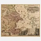 Johann Baptist Hohmann, Karte Kaspisches Meer, 1728, Kupferstich