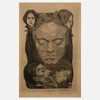 Wilhelm Lefèbre, Beethoven, 1906, Radierung