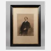 J. Schubert, Herrenportrait, 1868, Kohle und Pastell