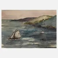 Hans Manz, Am Bodensee, 1926, Aquarell