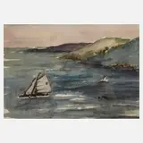 Hans Manz, Am Bodensee, 1926, Aquarell