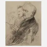 Arthur Markowicz, Im Café, Bleistift