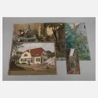 W. Tischendorf, fünf Arbeiten, 1910, Pastell