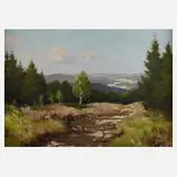Manfred Feiler, Vogtländische Sommerlandschaft, Öl auf Leinwand