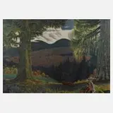 Walther Gasch, "Ruhender Hirsch in Waldeinsamkeit"