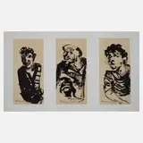 Albert Hennig, Drei Portraits, Zeichnungen mit charaktervollen Portraits