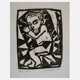Josef Richter, "Knabenbildnis", 1967, Holzschnitt auf Papier