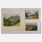 Heinz Thuß, Drei Landschaftsaquarelle, Aquarelle