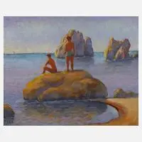 Heinz Thuß, "Krim – Schwarzes Meer", 2003, Öl auf Faserplatte