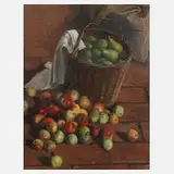 Alfred Tröger, Herbststillleben, Öl auf Sperrholz