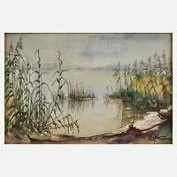 Hans Weiß-Aue, "Plau am See", Aquarell